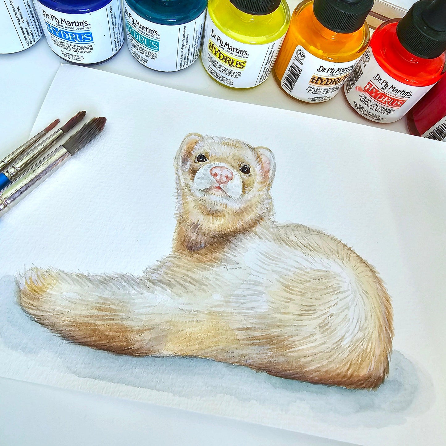 Watercolour Custom Pet Portrait - Jolly Pet Portraits
