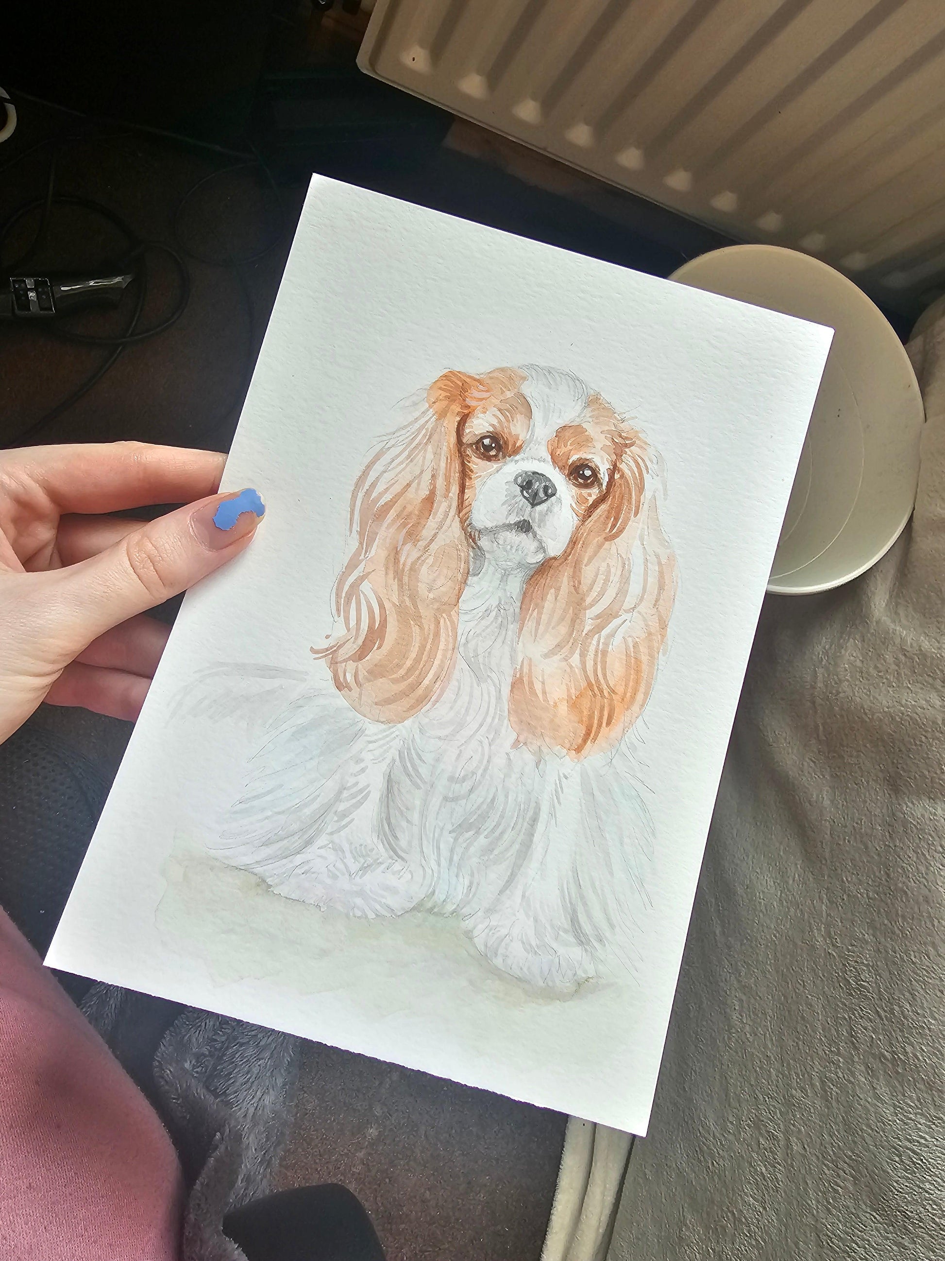 Painterly Gouache Custom Pet Illustration - Jolly Pet Portraits