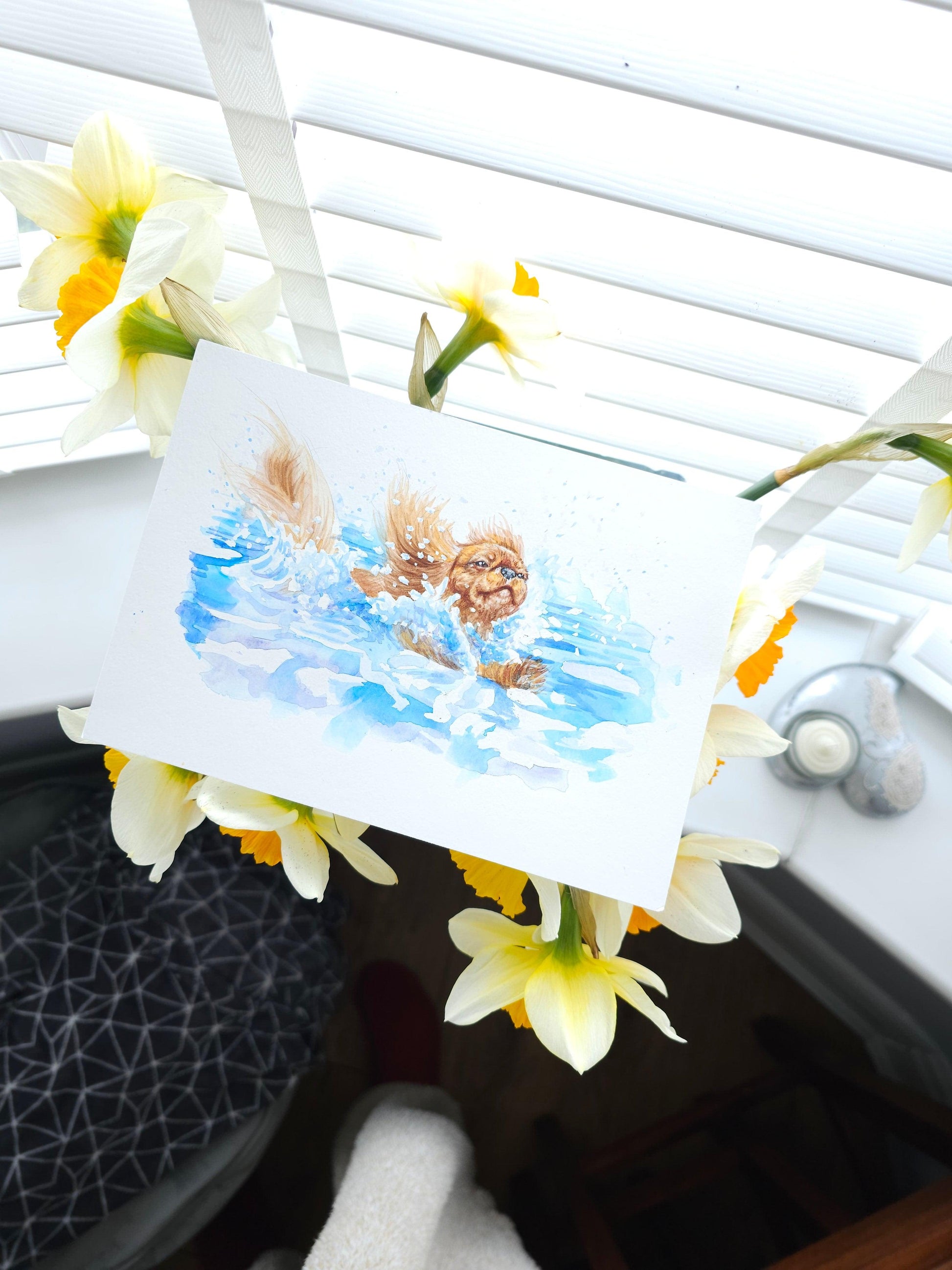 Painterly Gouache Custom Pet Illustration - Jolly Pet Portraits