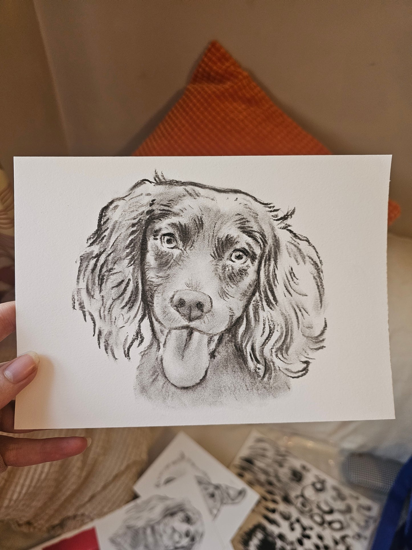 Charcoal Custom Pet Sketch