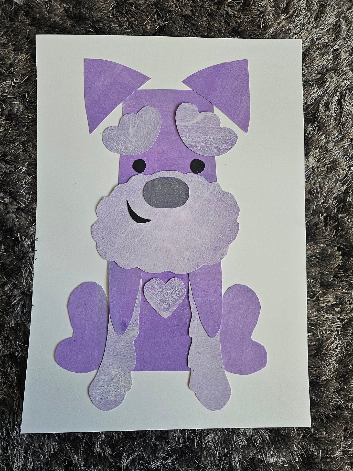 Happy Schnauzer A4 Collage Original Artwork