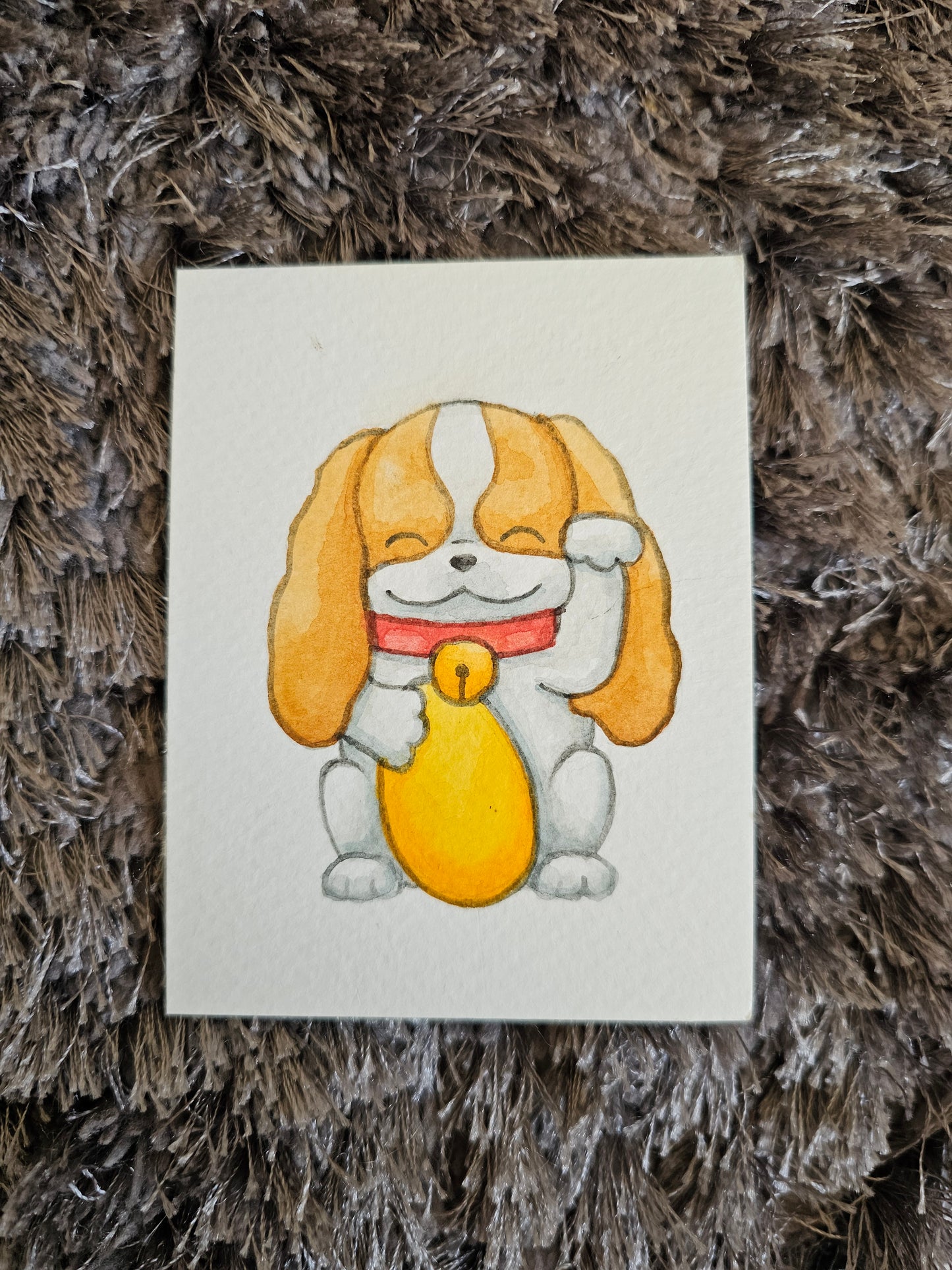 Lucky Cav 3 x 4 inches Original Watercolour Artwork