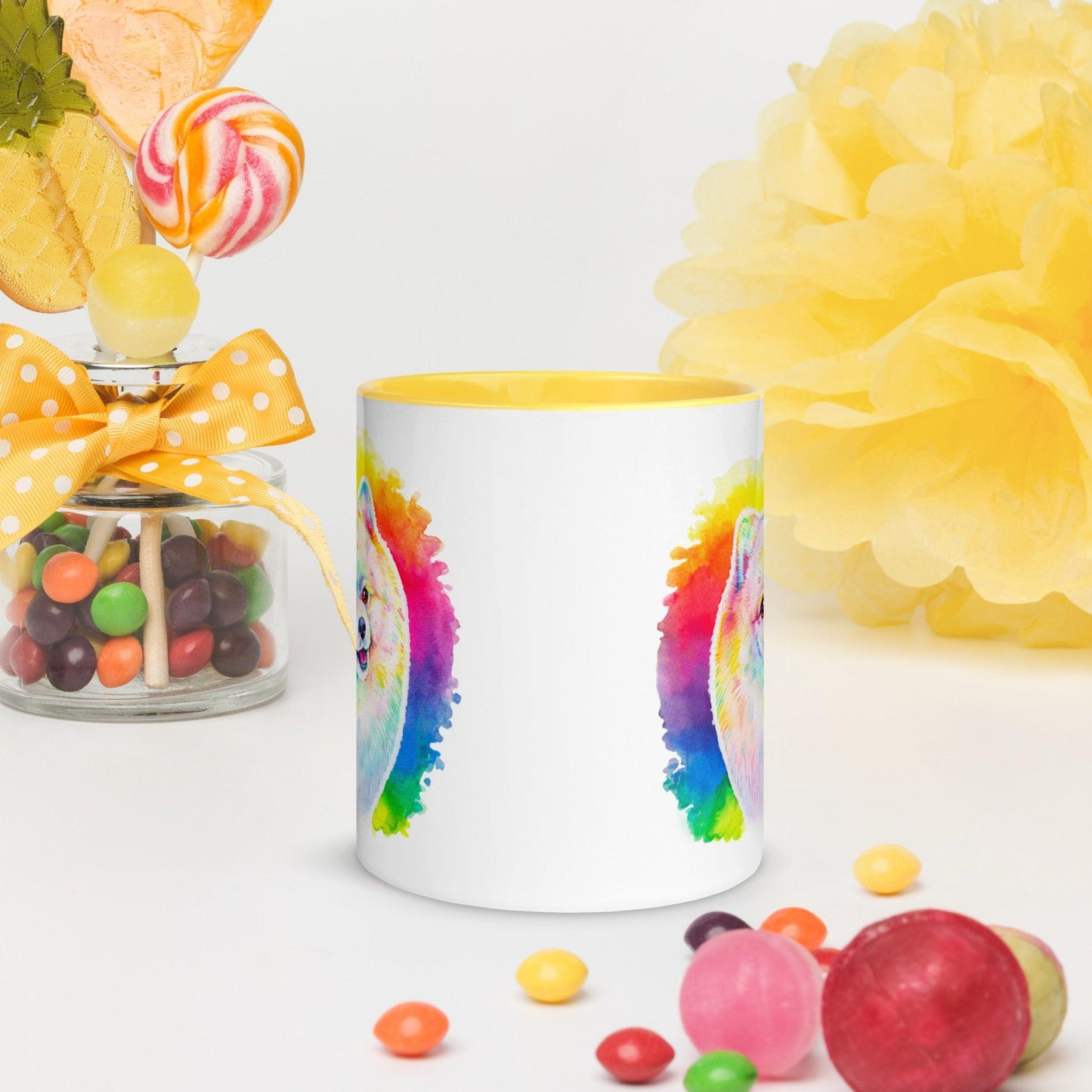Rainbow Pomeranian Mug - Jolly Pet Portraits