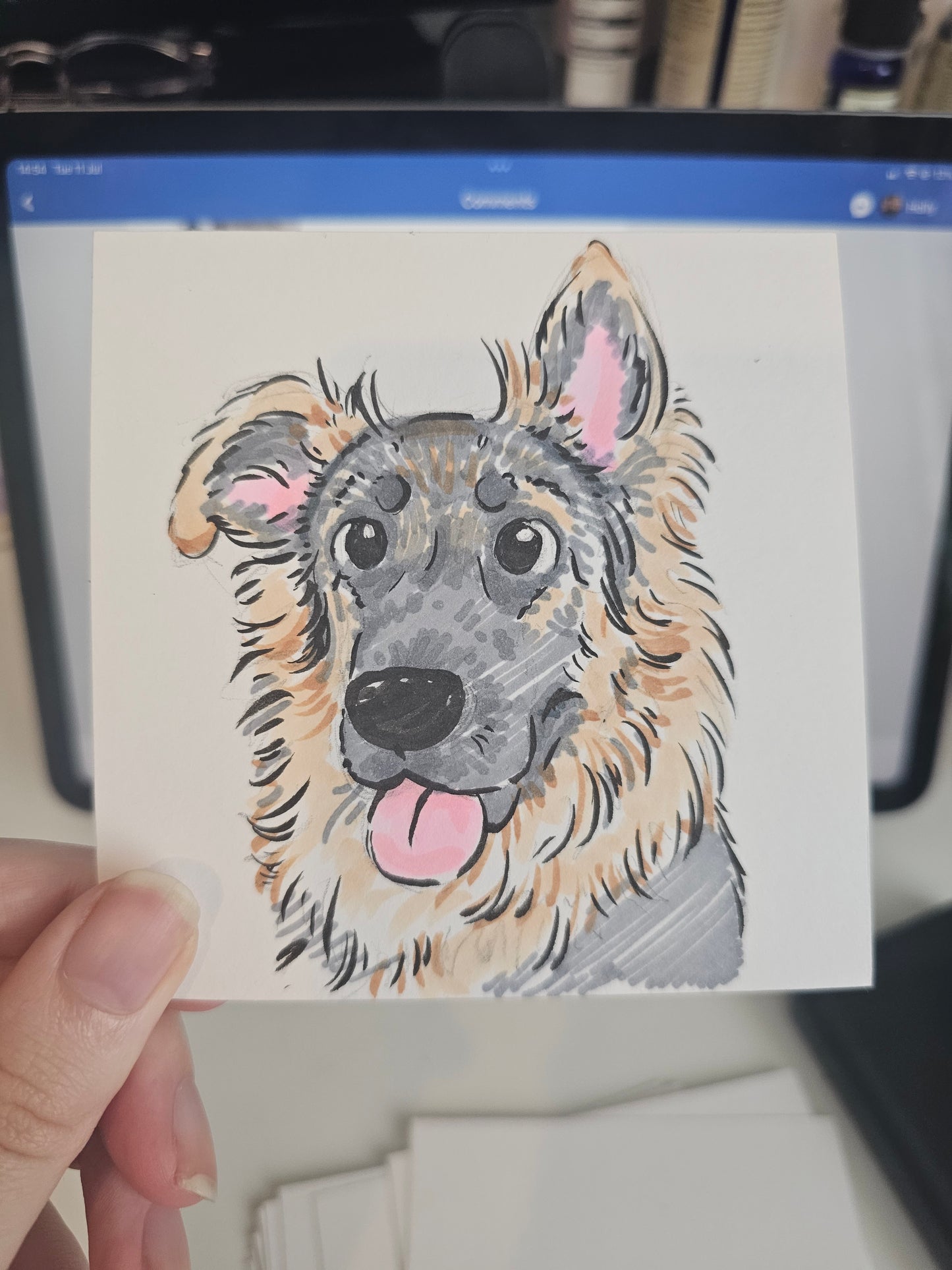 Mini Ink Sketchy Custom Pet Caricature
