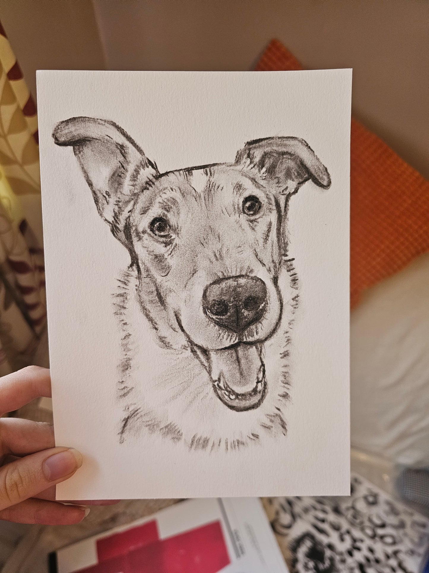 Charcoal Custom Pet Sketch