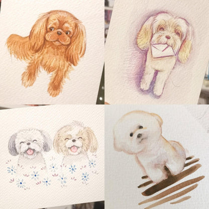 Cute Mini Custom Pet Caricature - Jolly Pet Portraits 