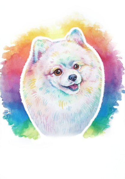 Rainbow Custom Pet Portrait - Jolly Pet Portraits 